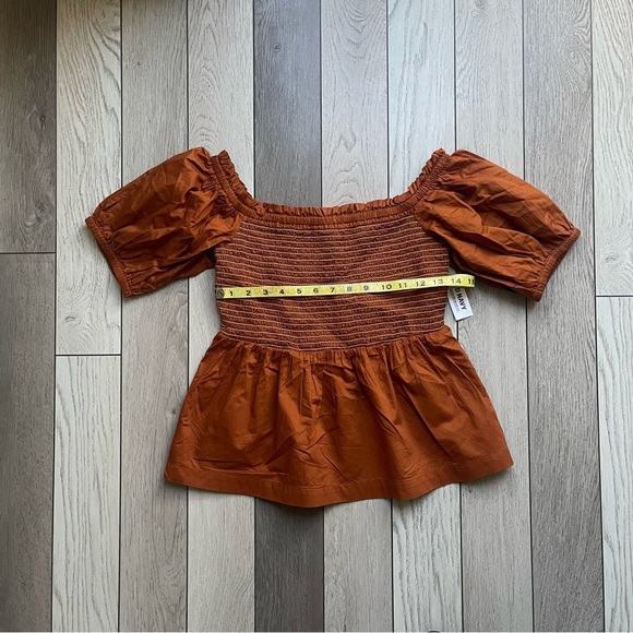 Old Navy Rust Smocked Blouse - Picture 3 of 4